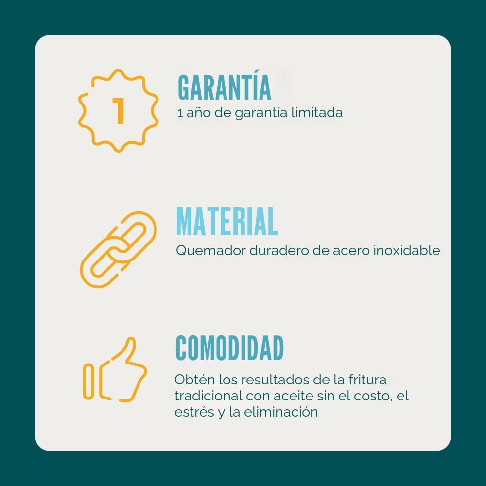 Freidora de aire sin aceite para pavo propano negro