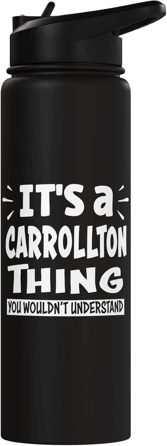 Botella de agua acero inoxidable aislada Carrollton Lovers