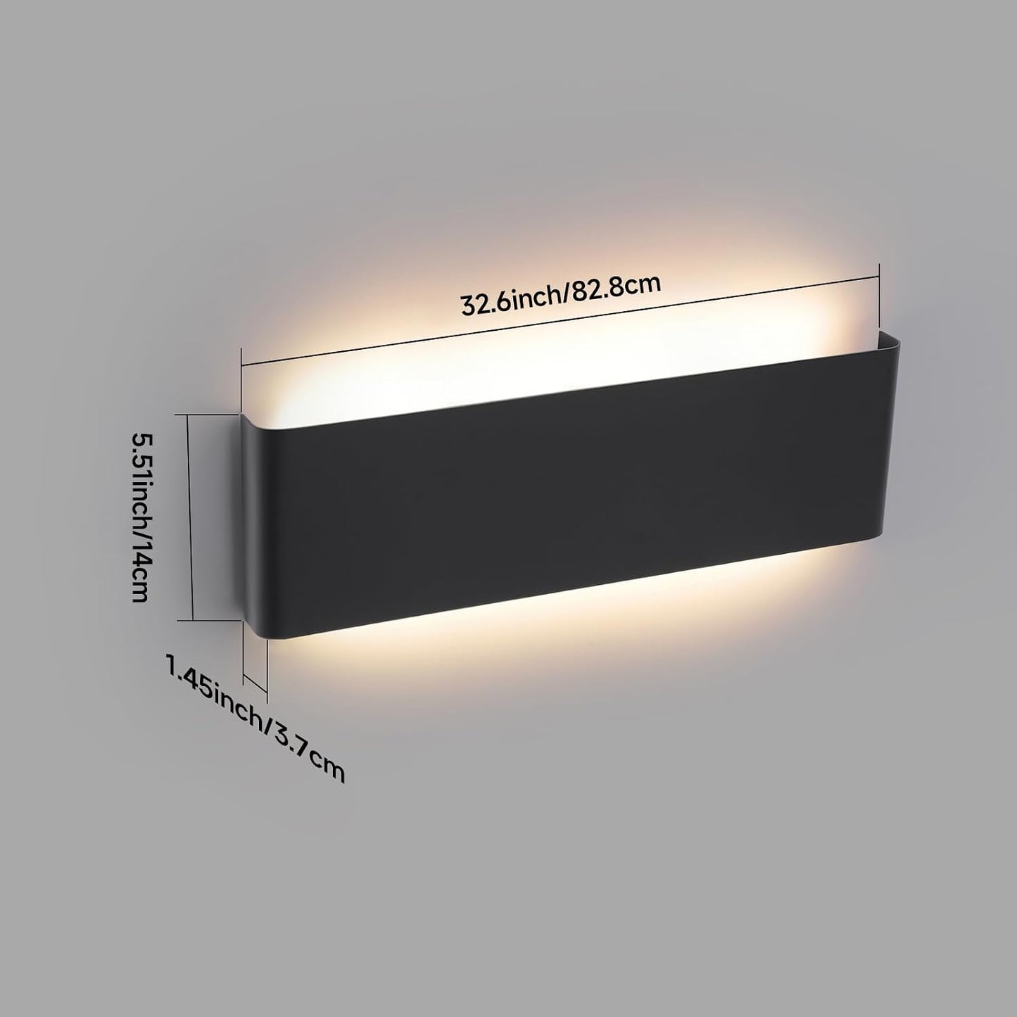 Lámpara LED pared regulable 3000K-6500K moderna 33pulg