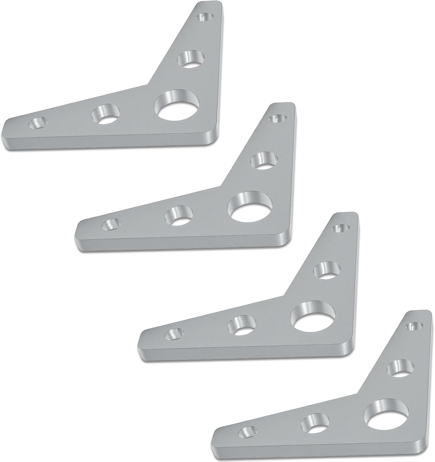 Pack 4 placas acero soldado 3x3pulg soporte triangular galvanizado
