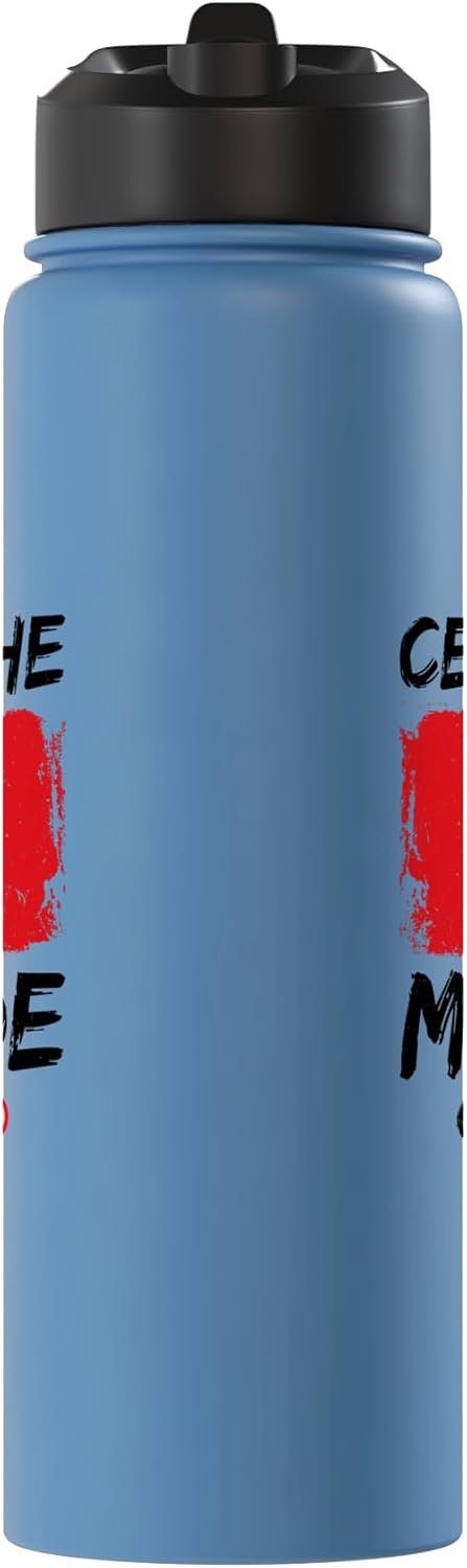 Botella agua acero inox aislada ceviche peruano