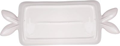 Bandeja Cerámica Servir Pascua Conejo Blanco 14pulg
