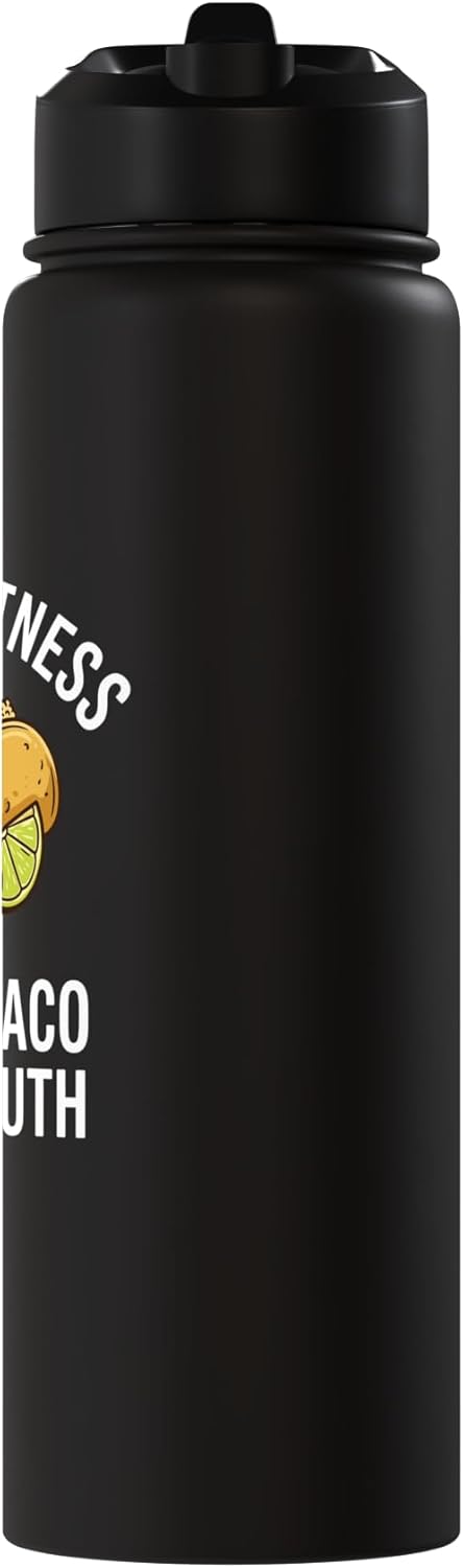 Botella agua acero inox aislada Cinco de Mayo divertida