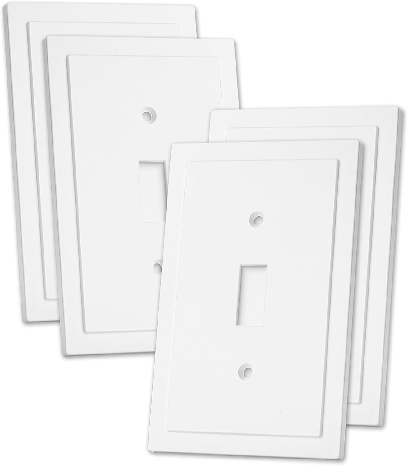 Placas interruptor modernas pack 4 blanco
