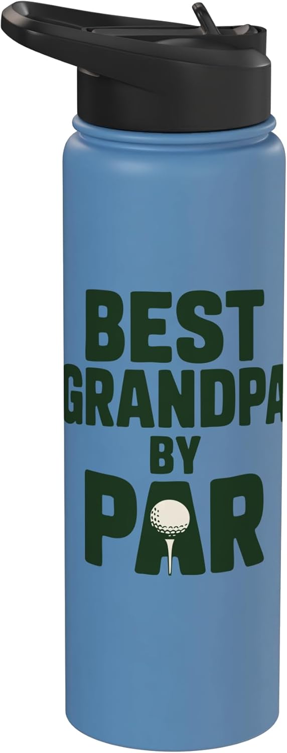 Botella de agua acero inoxidable sin BPA para abuelo golfista