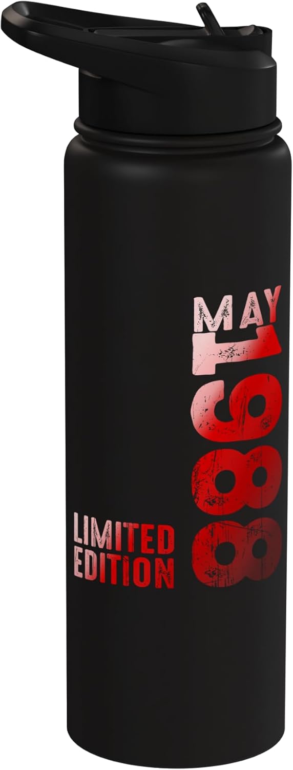 Botella de agua acero inoxidable vintage 1988