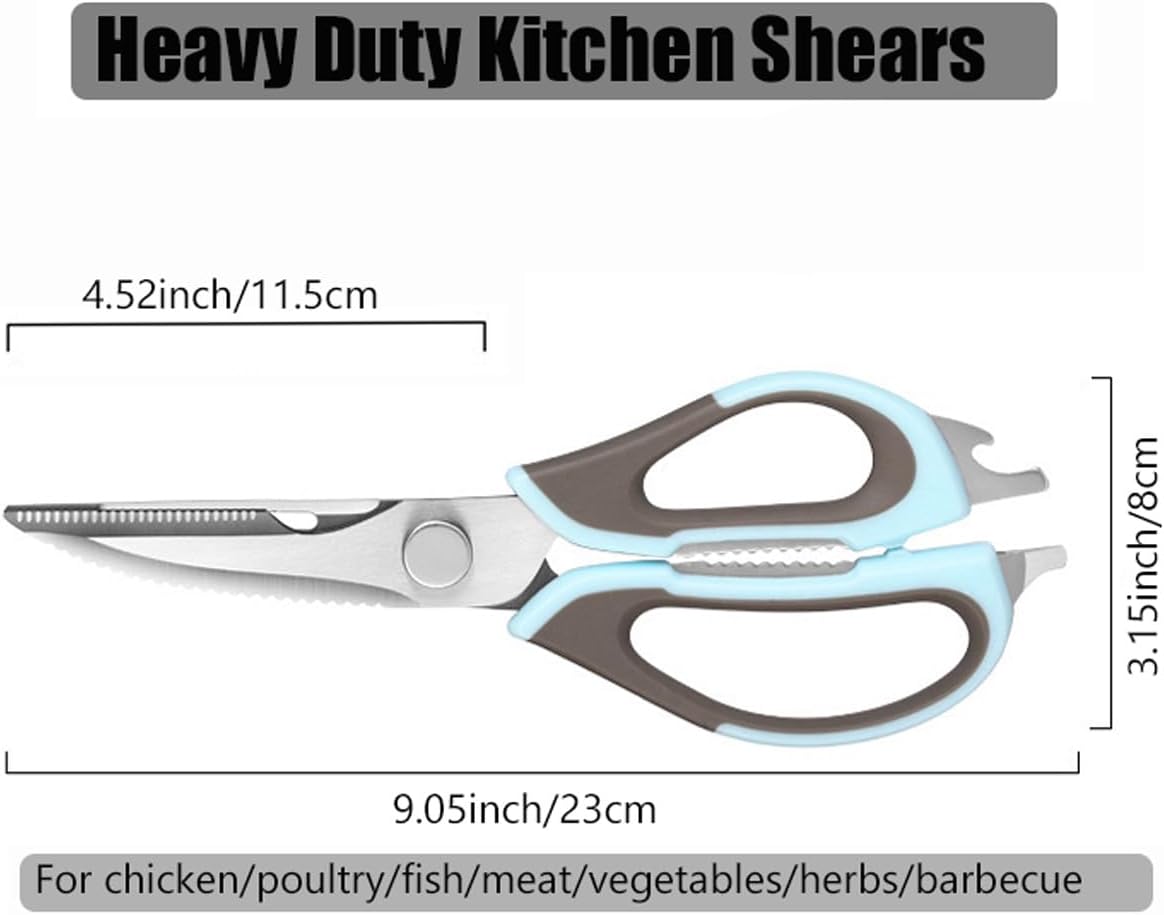 Tijeras de cocina de acero inoxidable sin soporte magnético