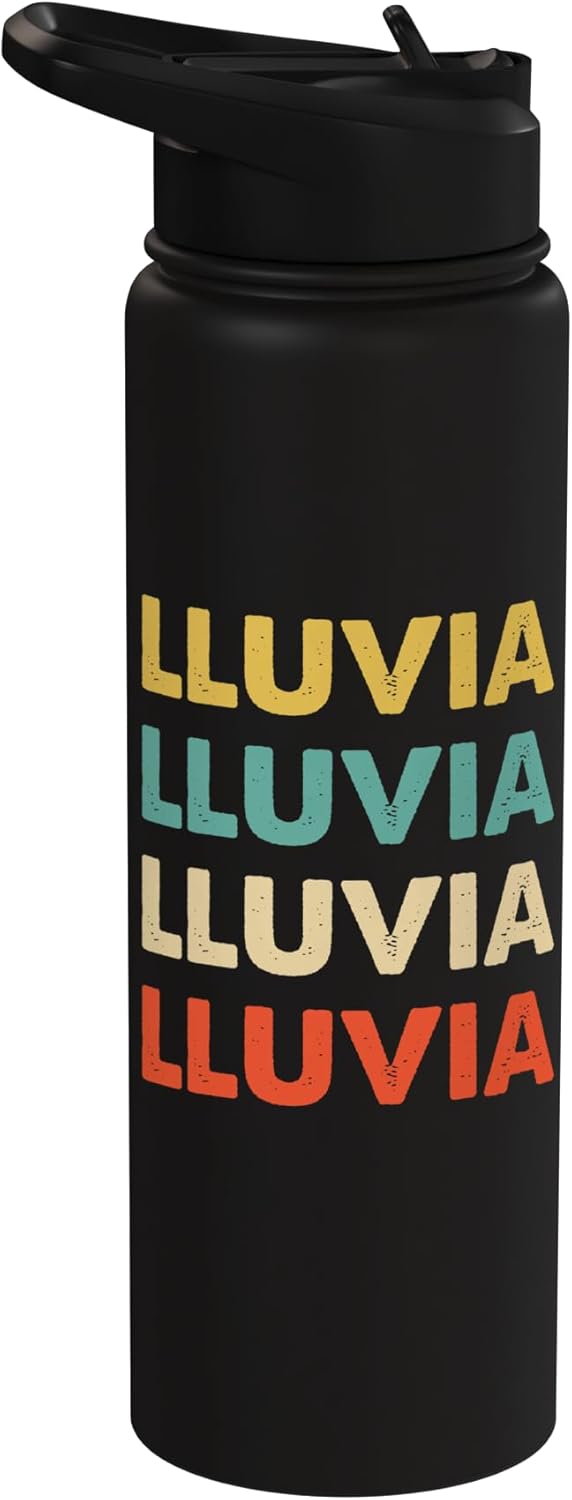 Botella de agua aislada de acero inoxidable Lluvia Name