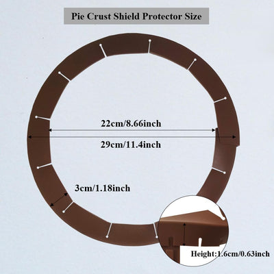 Protectores silicona para tarta 8-11.4pulg marrón