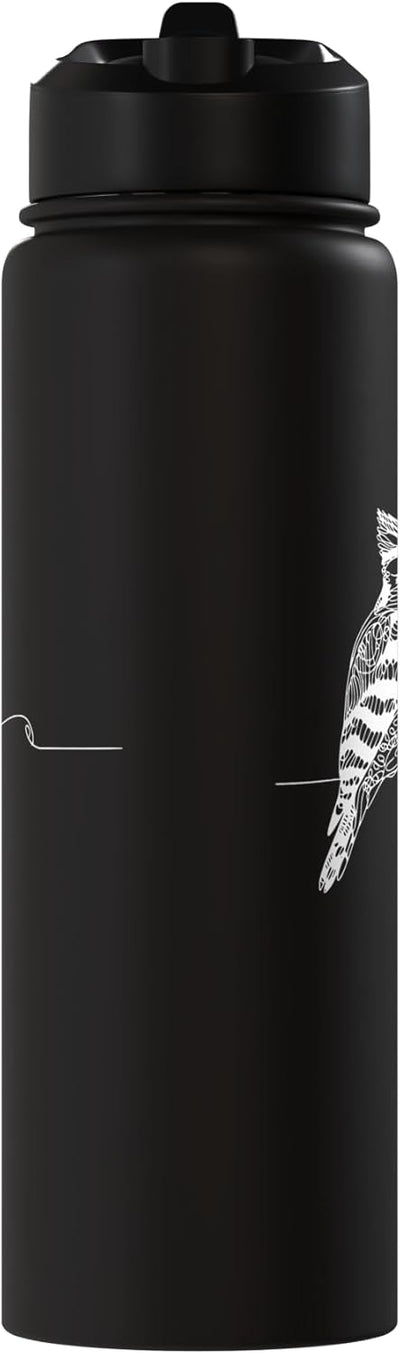 Bottella de agua acero inoxidable aislada para observador de aves
