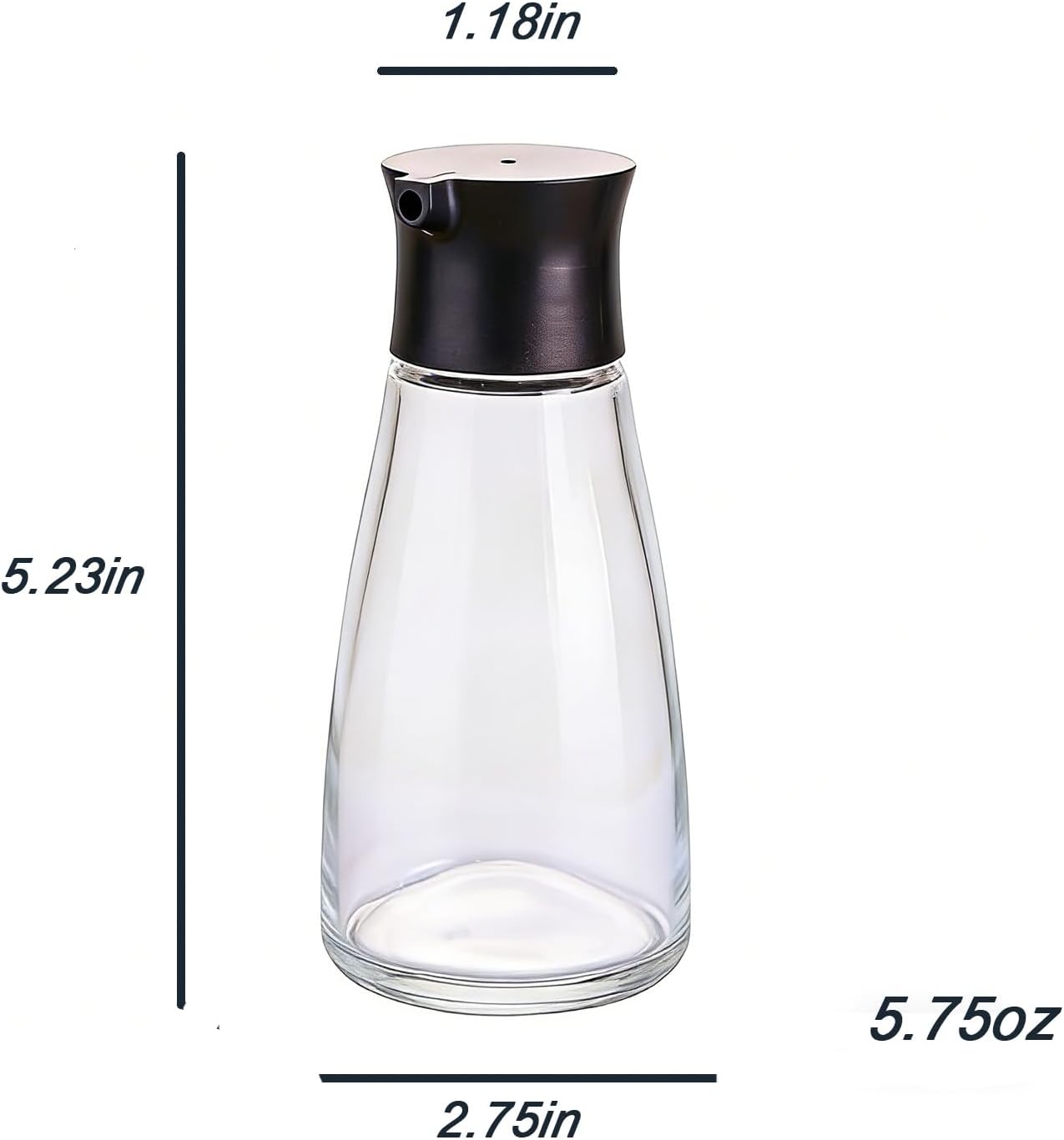 2 Pzas Dispensador Salsa Soja Vidrio Estilo Japonés