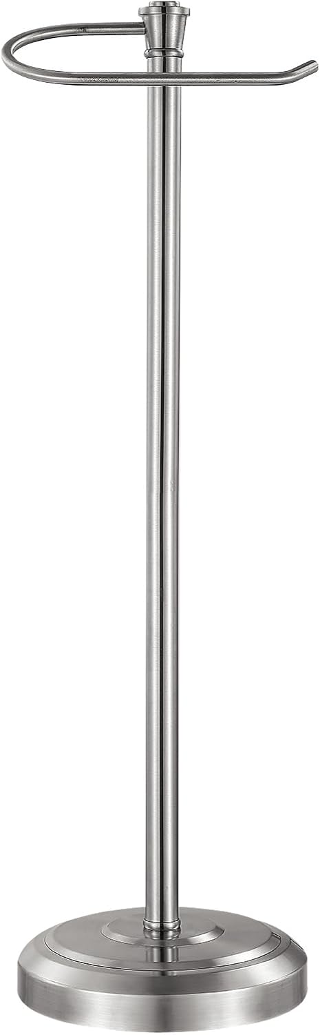 Soporte papel higiénico níquel cepillado 25pulg baño base pesada