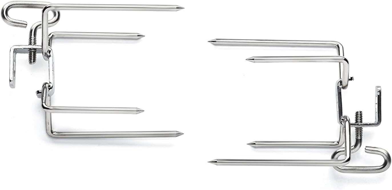 Set 2 tenedores asador varillas cuadradas hex
