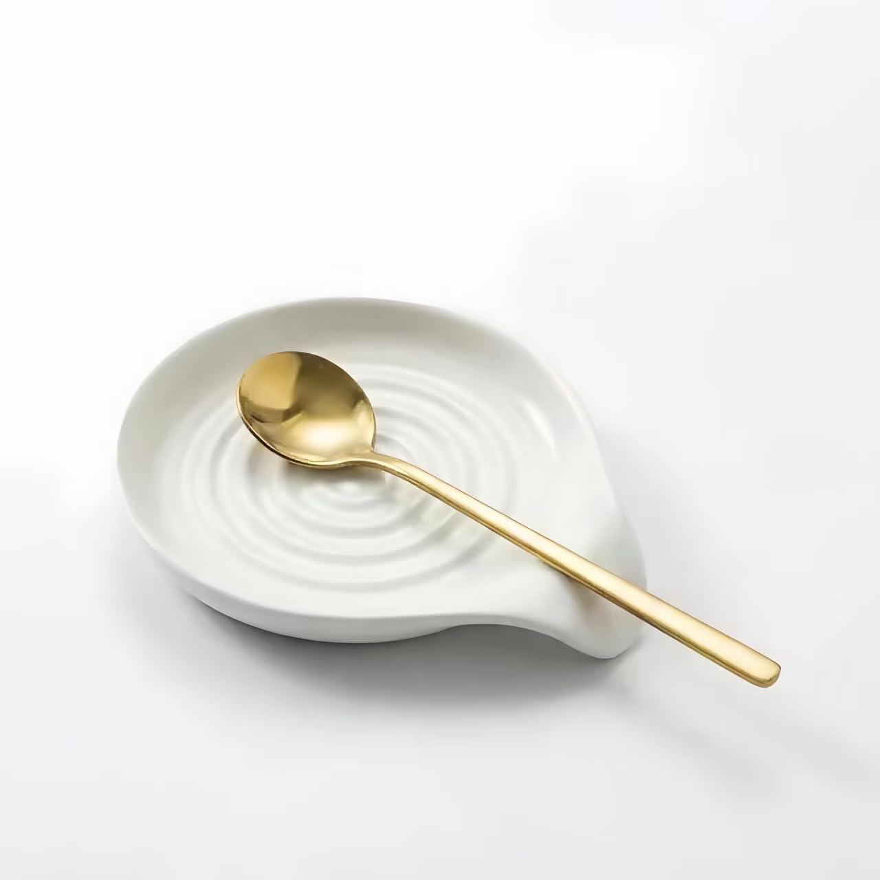 Soporte para cuchara de café de cerámica para cafetería y cocina