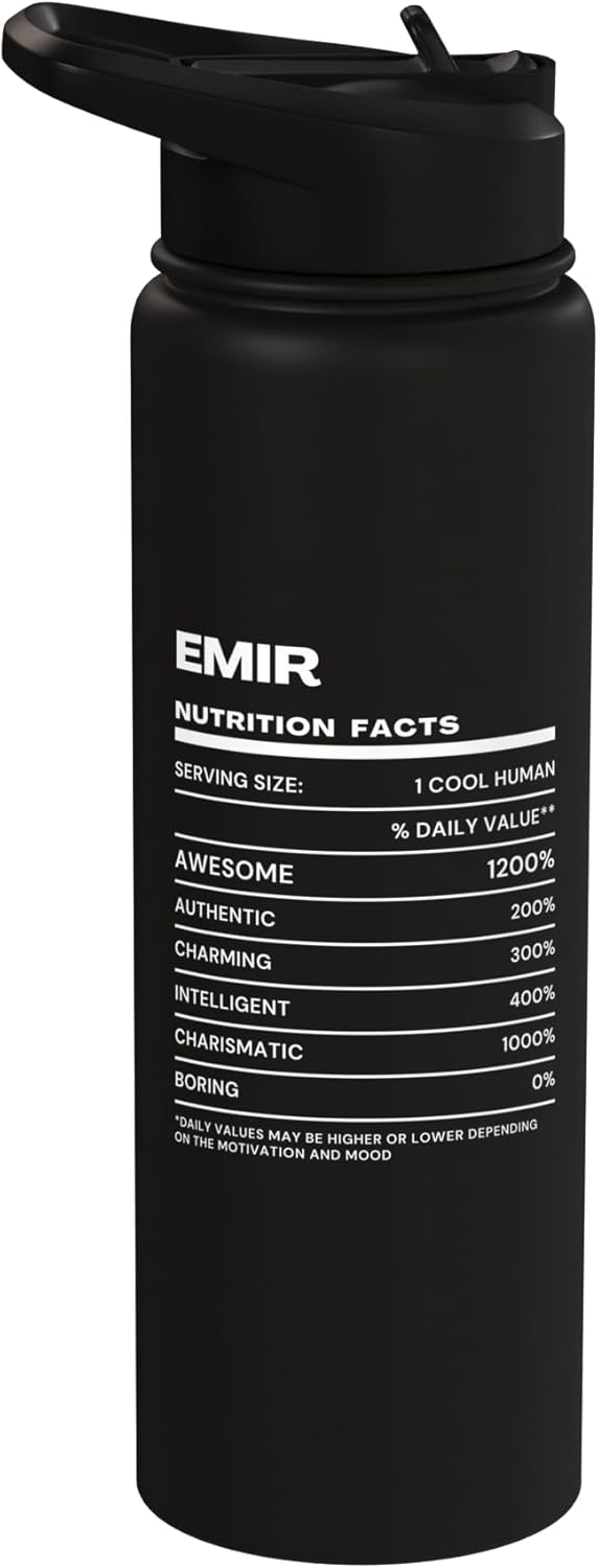 Botella de agua acero inoxidable aislada Emir Nutrition