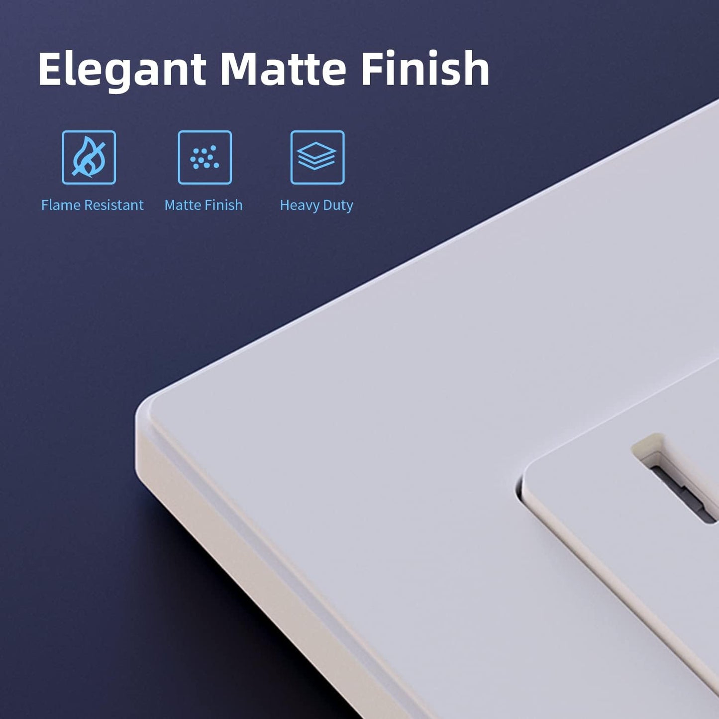 Enchufe decorativo pared blanco mate 15A 125V certificado UL