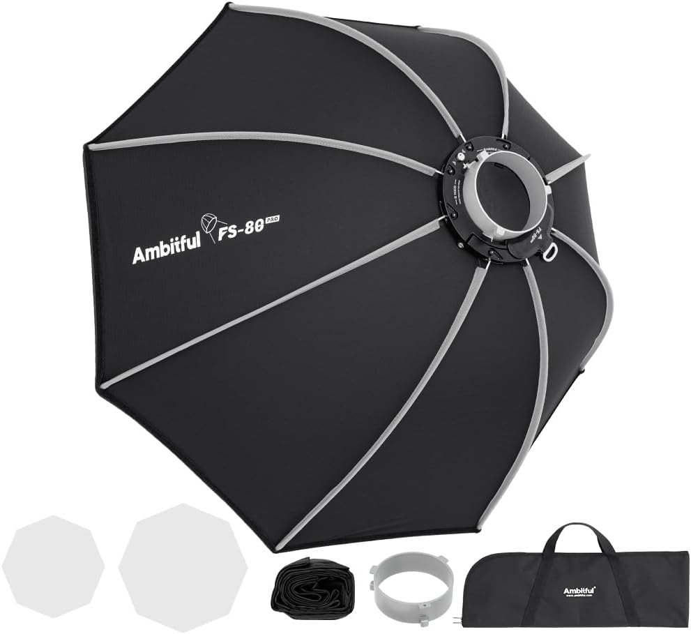Caja luz octogonal 31.4pulg Bowens Mount Softbox con difusor