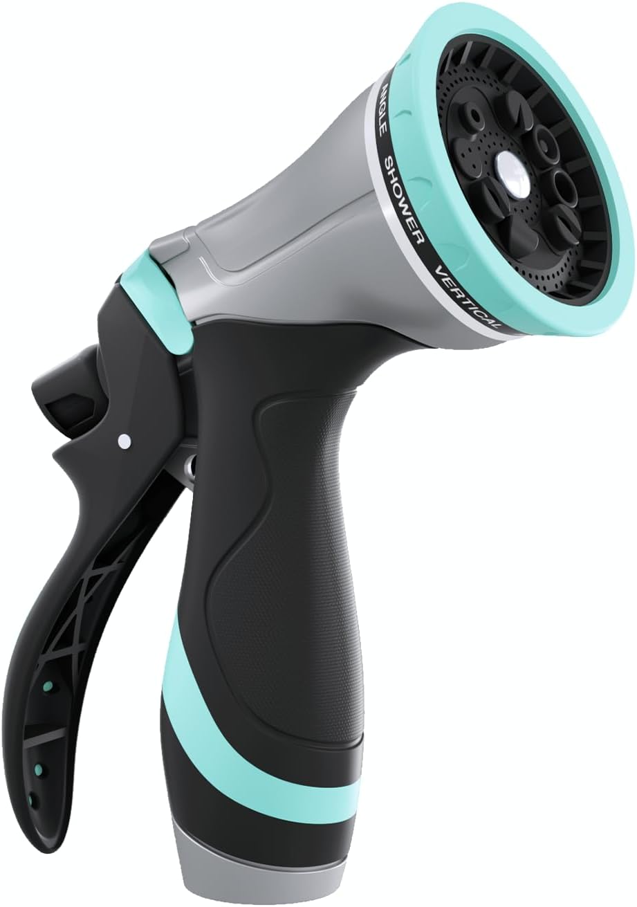Boquilla manguera jardín aluminio 10 patrones ajustable