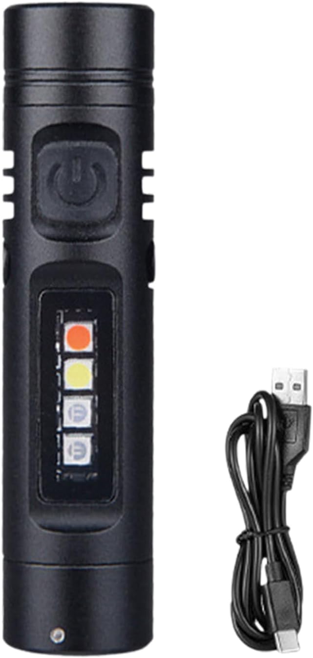 Linterna recargable aluminio 8 modos EDC con base magnética