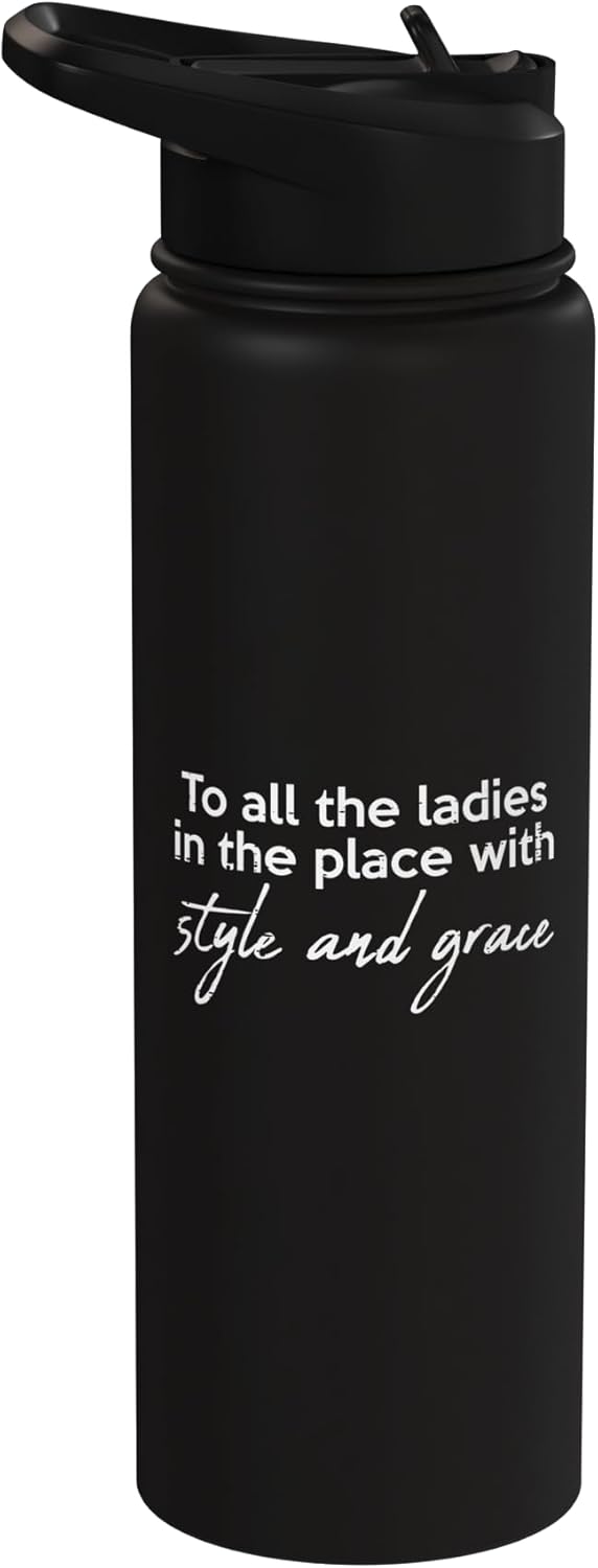Botella de agua acero inoxidable aislada estilo hip hop para hombres y mujeres