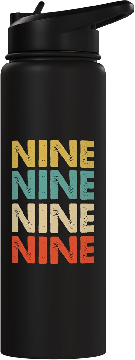 Botella de agua acero inoxidable aislada Nine