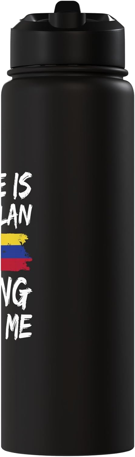 Botella agua aislada acero inox con bandera Venezuela