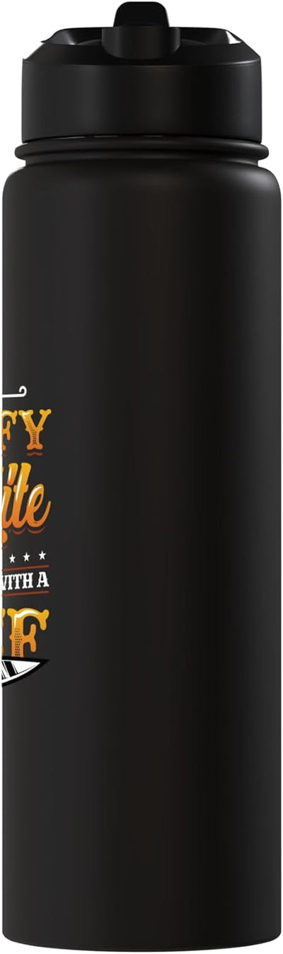 Botella agua acero inox aislada para chef