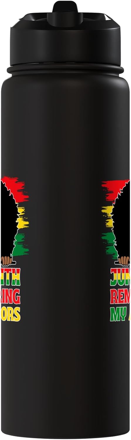 Botella agua acero inox aislada melanina afro