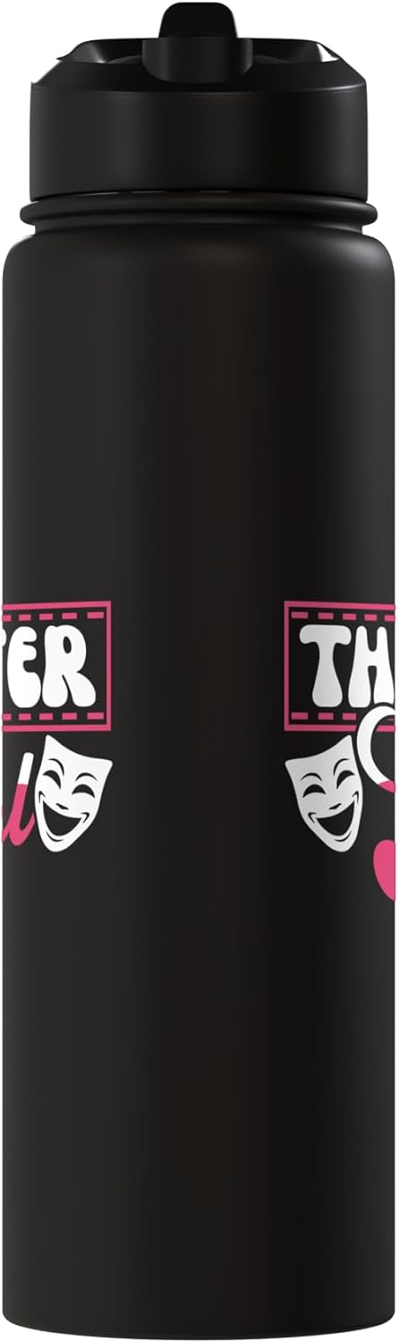 Botella de agua acero inoxidable aislada para teatro