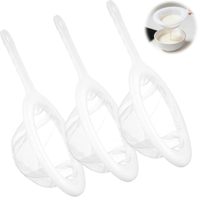 Colador malla nailon 3 Pzas mango antideslizante café té leche