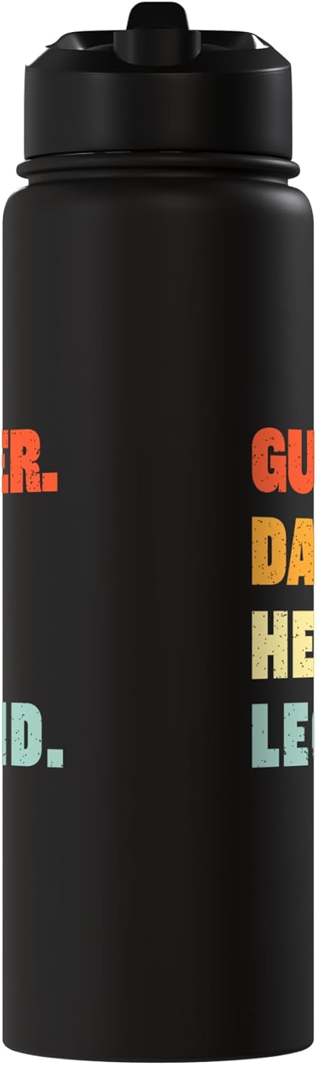 Botella de agua acero inoxidable personalizada para papá Gunner Dad Hero