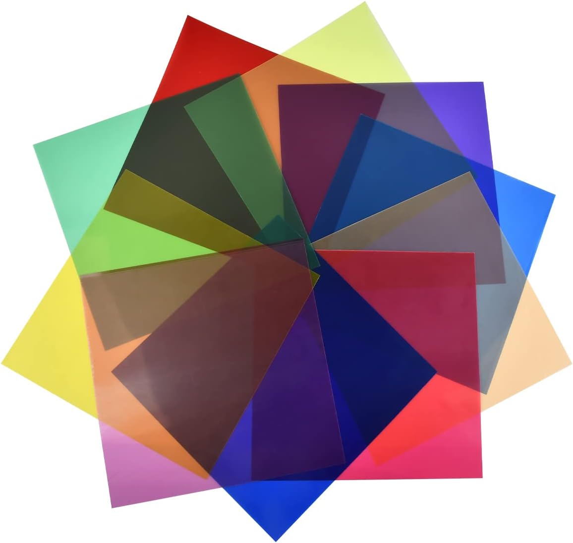 20 Pzas Geles Iluminación 12x12pulg Lámina Plástico