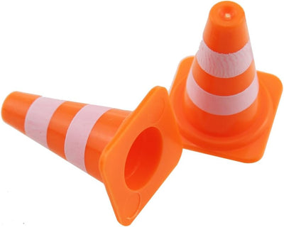 30 Mini conos tráfico ABS naranja simulados para juguetes