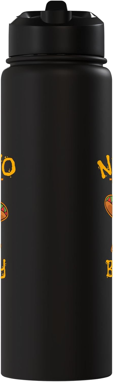 Botella de agua personalizada con nombre divertida de taco acero inoxidable