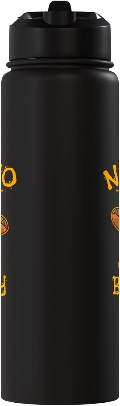 Botella de agua personalizada con nombre divertida de taco acero inoxidable