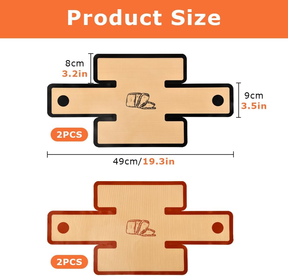 Forros de silicona reutilizables para hornear pan de 9 x 5