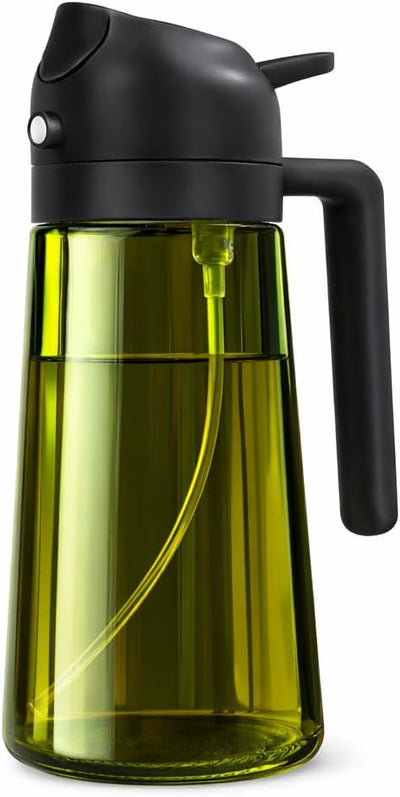 Pulverizador aceite 16oz vidrio verde freidora aire