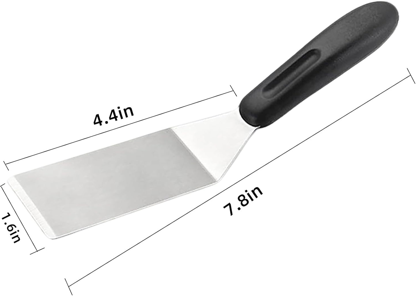 Juego de 2 espátulas pequeñas de acero inoxidable para cocina