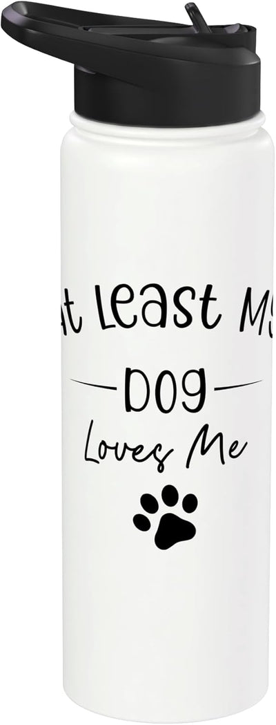 Botella de agua aislada para amante de perros en acero inoxidable