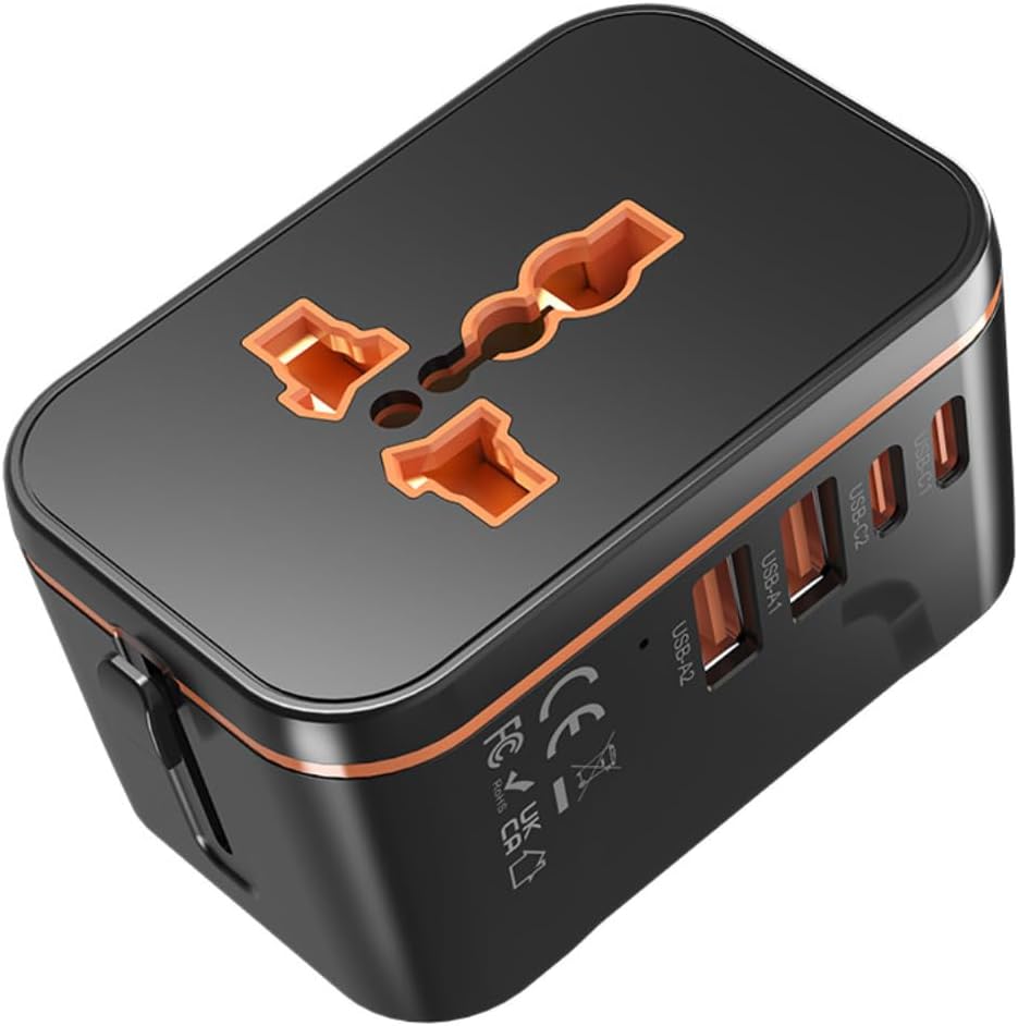 Adaptador USB Tipo C universal cargador pared mundo