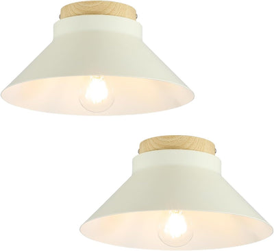 Lámpara techo semiempotrada metal para cocina pasillo 2 pzas