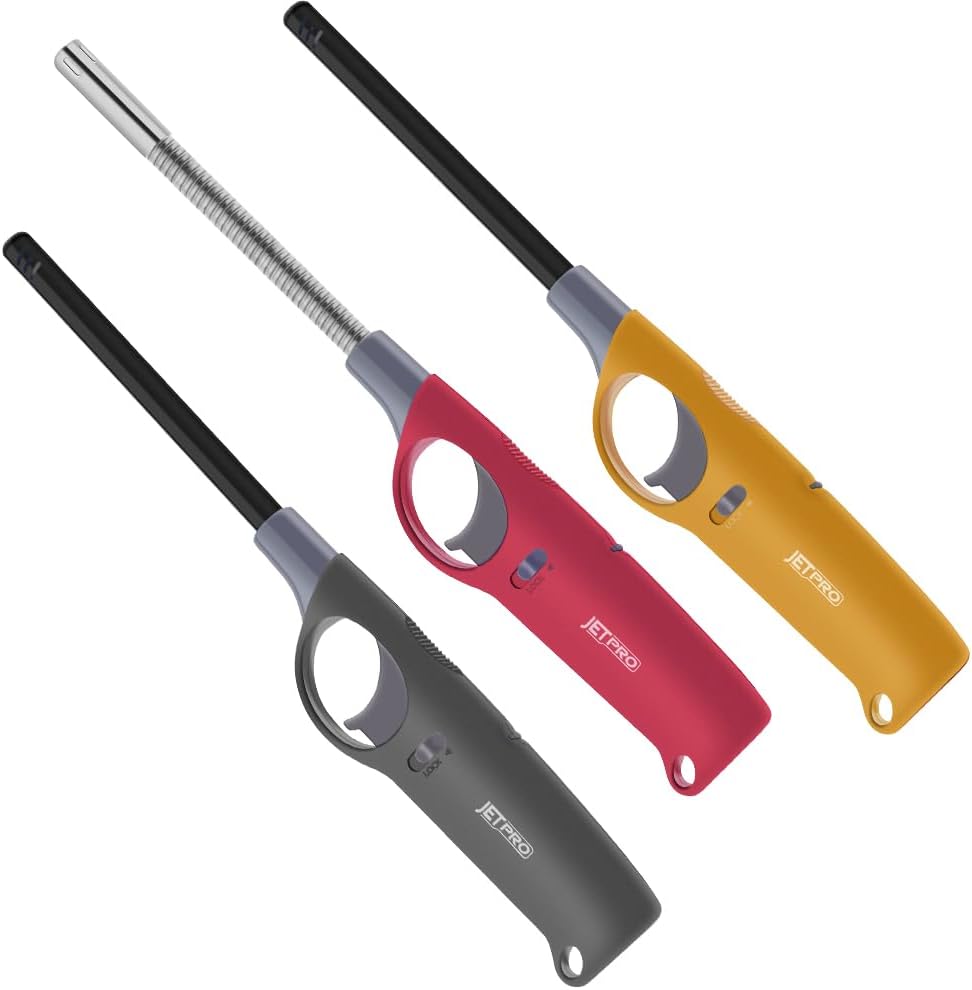 Encendedor de antorcha recargable multiusos sin butano con tanque visible
