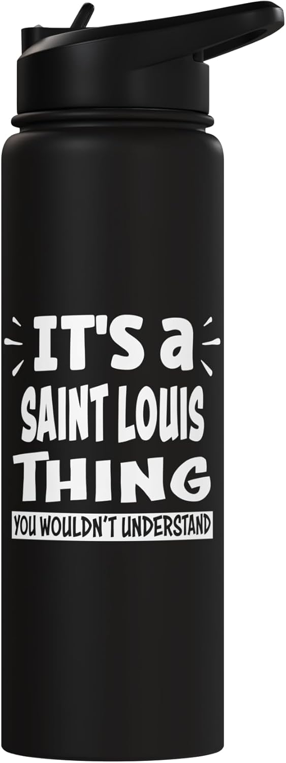 Botella de agua acero inoxidable aislada Saint Louis