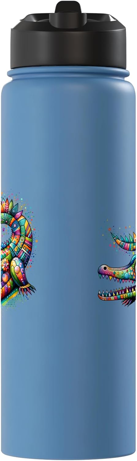 Botella de agua estilizada sin BPA con tapón de acero inoxidable
