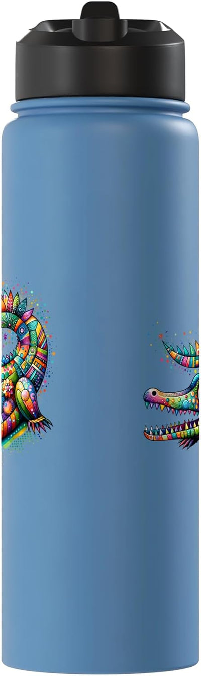 Botella de agua estilizada sin BPA con tapón de acero inoxidable