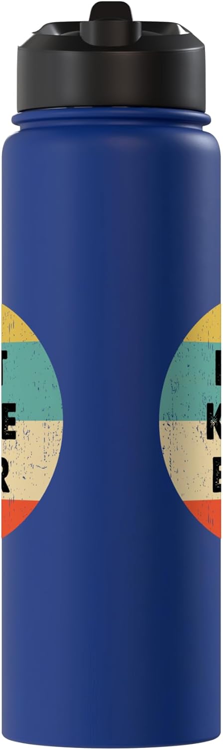Botella de agua acero inoxidable Kline Name aislada