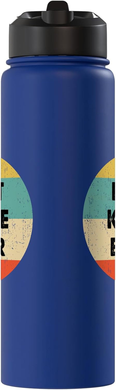Botella de agua acero inoxidable Kline Name aislada