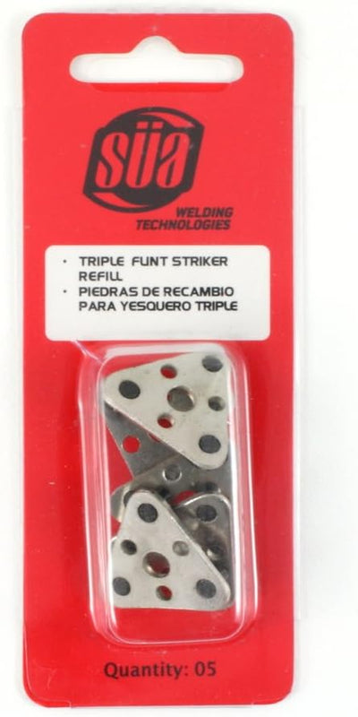 Repuesto triple pedernal antorcha 5 pzas