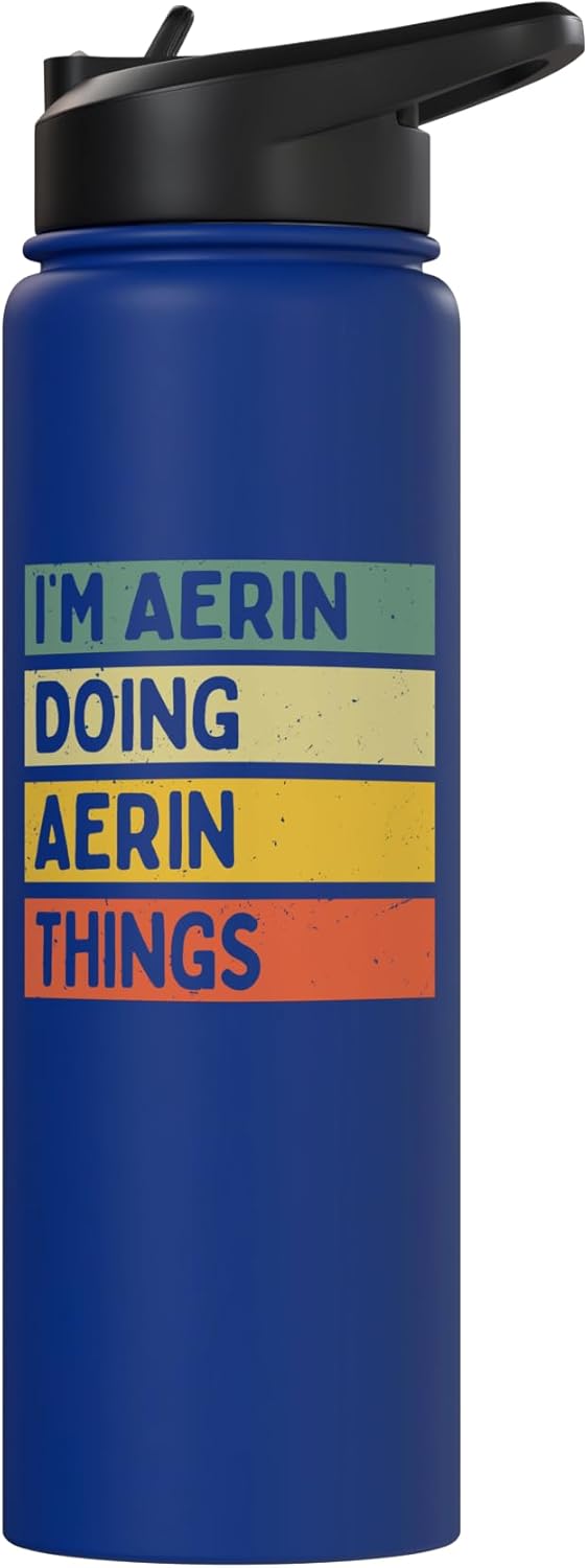 Botella de agua personalizada acero inoxidable sin BPA con frase divertida