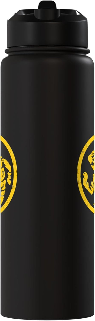 Bottella de agua aislada con símbolo karate tiger shotokan